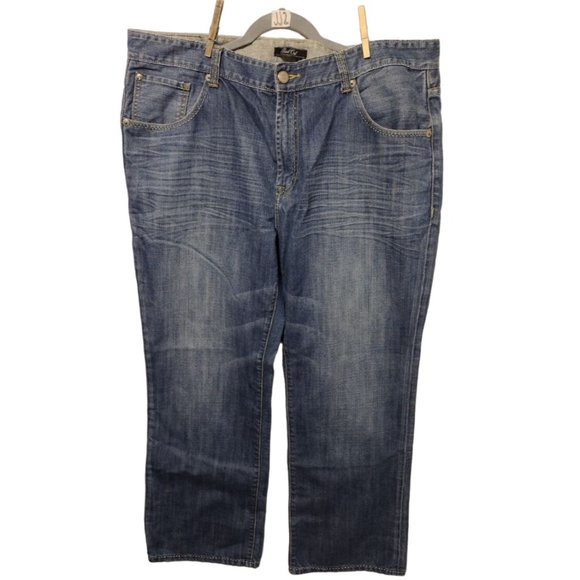 Marc Ecko Women's Boot‎ Cut Size 40x32 Blue Denim Jeans - Picture 2 of 7